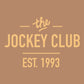 Jockey Club The Jockey Club Est 1993 Orange Text Men's Organic T-Shirt-Jockey Club Salinas Ibiza Store