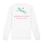 Jockey Club Salinas Ibiza Tuquoise And Red Logo Front And Back Print Sweatshirt
