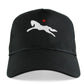 Jockey Club White And Red Embroidered Logo Trucker Cap