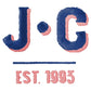 Jockey Club EST 1993 Blue And Red Embroidered Text Men's Jersey Vest-Jockey Club Salinas Ibiza Store