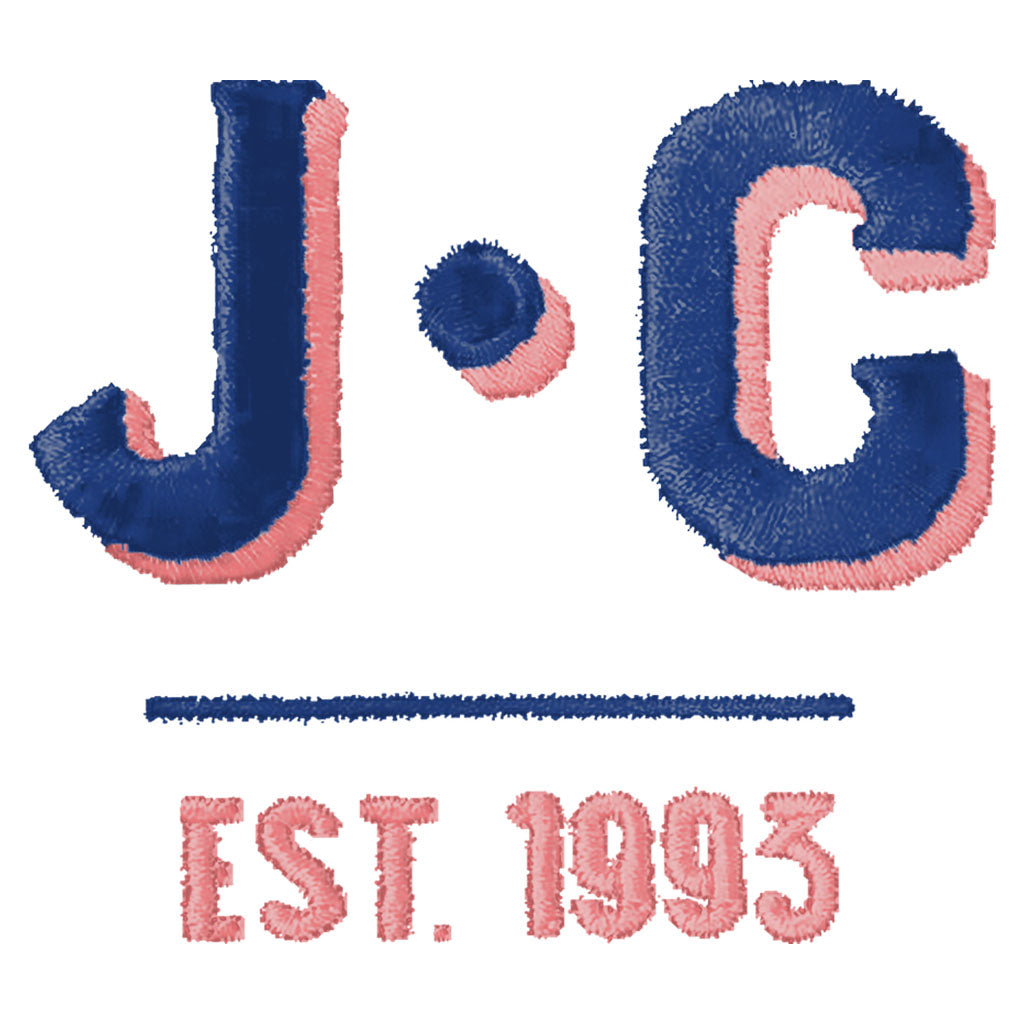 Jockey Club EST 1993 Blue And Red Embroidered Text Cotton Robe-Jockey Club Salinas Ibiza Store
