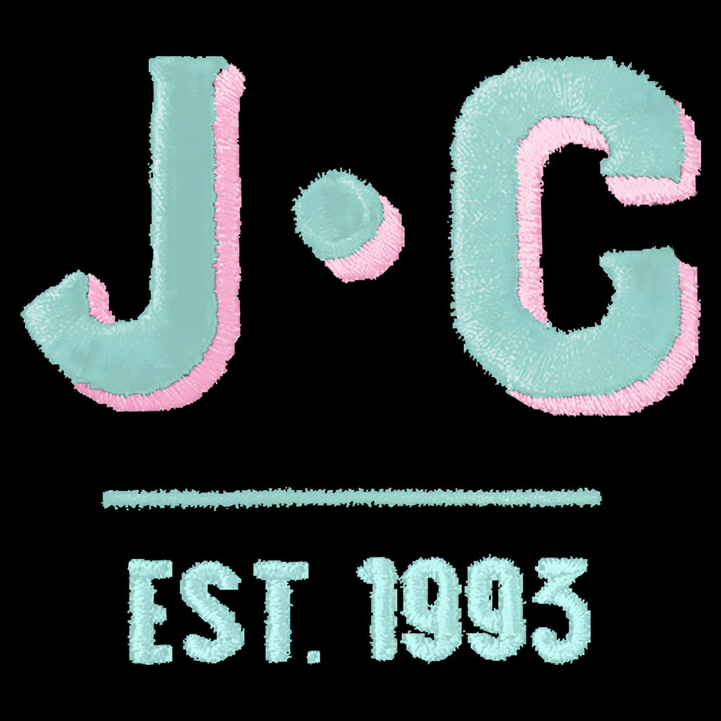 Jockey Club EST 1993 Turquoise And Pink Embroidered Text Cotton Robe-Jockey Club Salinas Ibiza Store