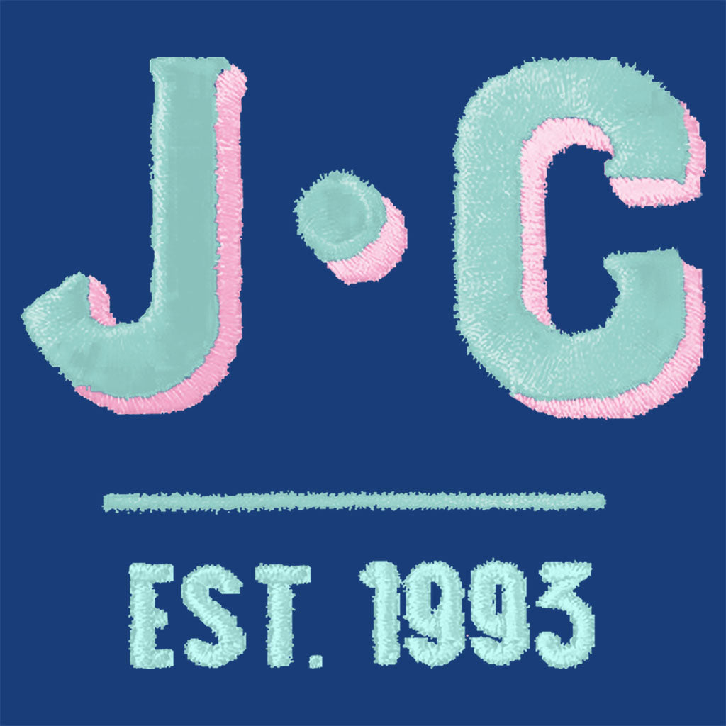 Jockey Club EST 1993 Turquoise And Pink Embroidered Text Men's Polo T-Shirt-Jockey Club Salinas Ibiza Store