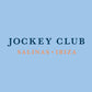 Jockey Club Salinas Ibiza Blue Text Velcro Bib-Jockey Club Salinas Ibiza Store
