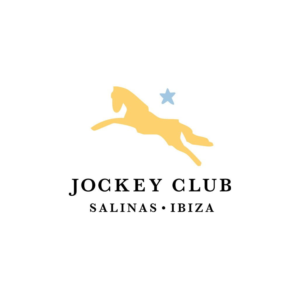 Jockey Club Salinas Ibiza Yellow And Blue Logo A3 and A4 Prints (framed or unframed)-Jockey Club Salinas Ibiza Store