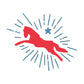 Jockey Club Red And Blue Sparkle Logo Velcro Bib-Jockey Club Salinas Ibiza Store