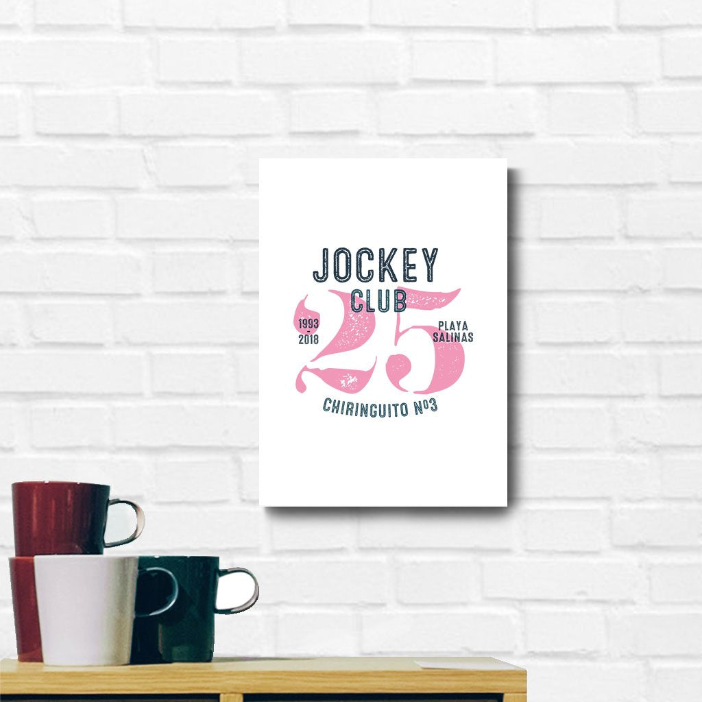 Jockey Club 25 Years Dark Text A3 and A4 Prints (framed or unframed)-Jockey Club Salinas Ibiza Store