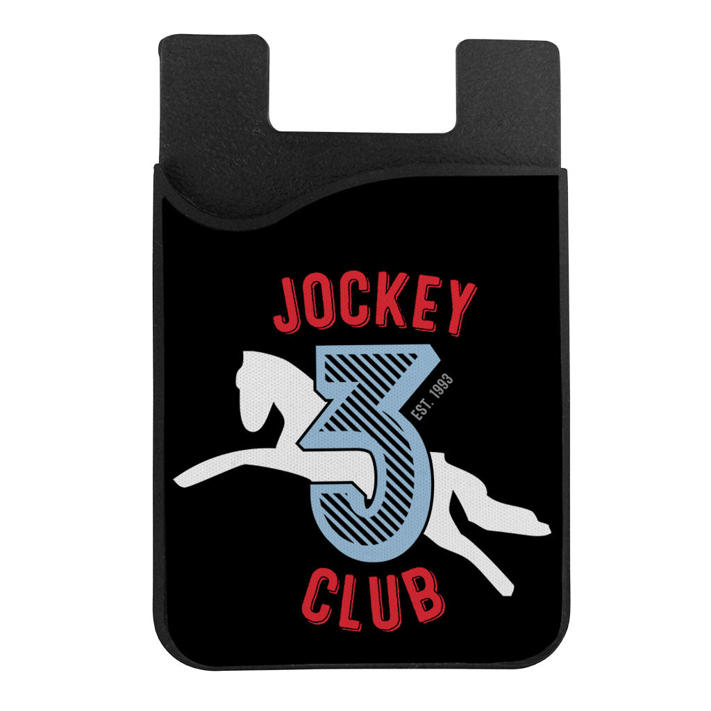 Jockey Club 3 White Logo Phone Card Holder-Jockey Club Salinas Ibiza Store