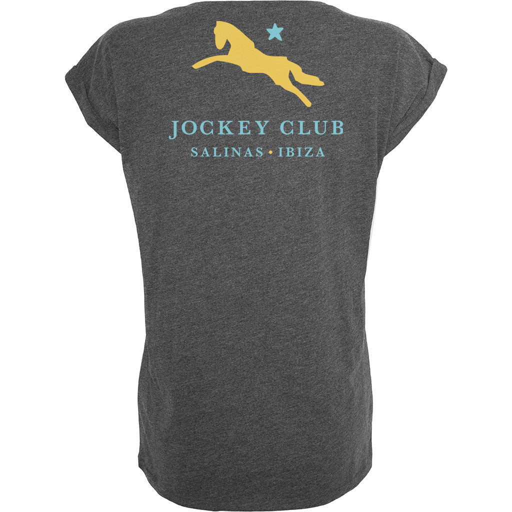 Jockey Club This Is The Place Turquoise Text Front And Back Print Women's Casual T-Shirt-Jockey Club Salinas Ibiza Store