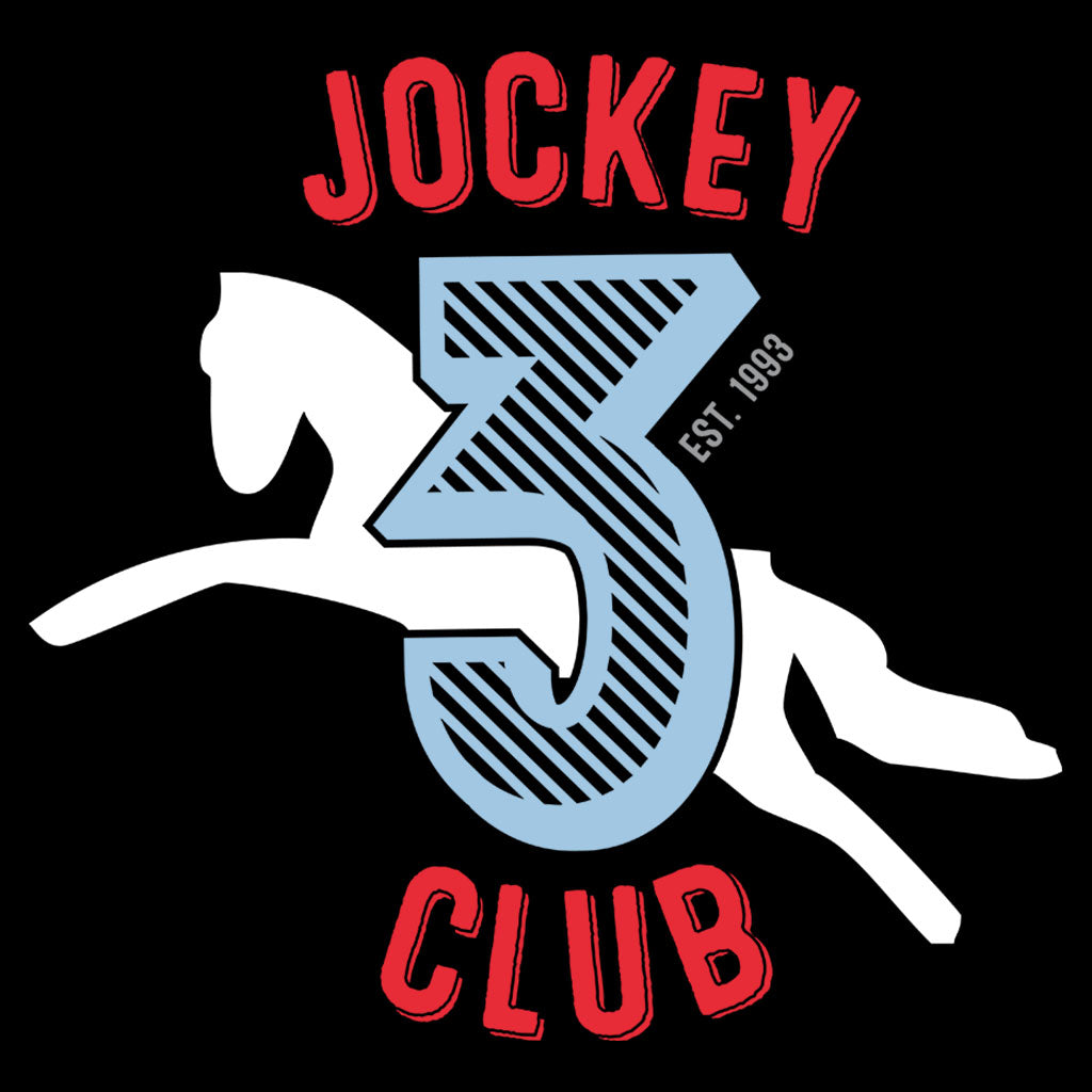 Jockey Club 3 White Logo Women's Oversize Cropped Hooded Sweatshirt-Jockey Club Salinas Ibiza Store