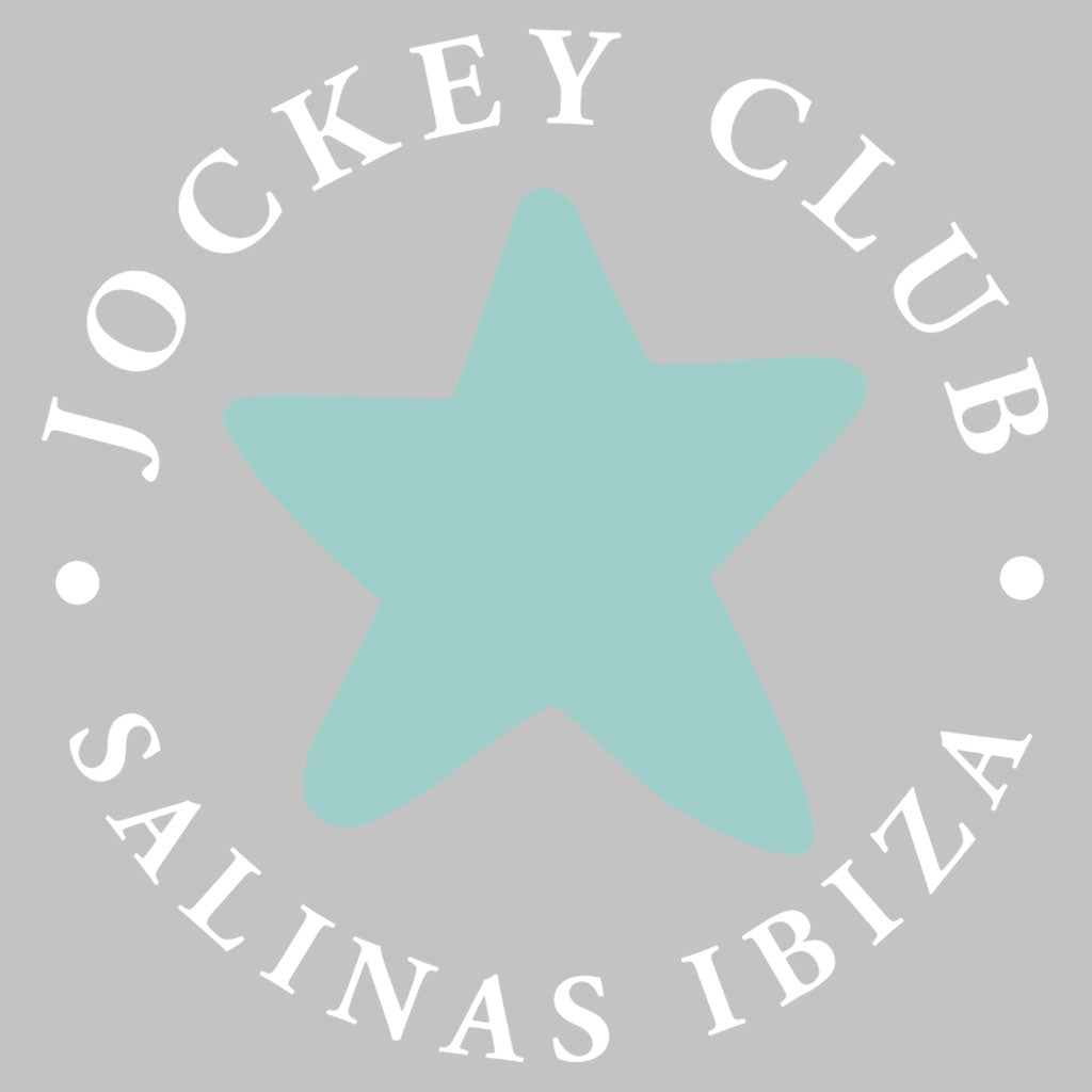 Jockey Club Salinas Ibiza Star White Text Girlie Cropped Zipped Hooded Sweatshirt-Jockey Club Salinas Ibiza Store
