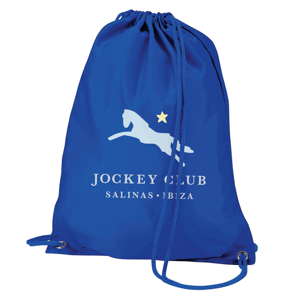 Jockey Club Salinas Ibiza Light Blue And Yellow Logo Water Resistant Sports Gymsac Drawstring Day Bag-Jockey Club Salinas Ibiza Store