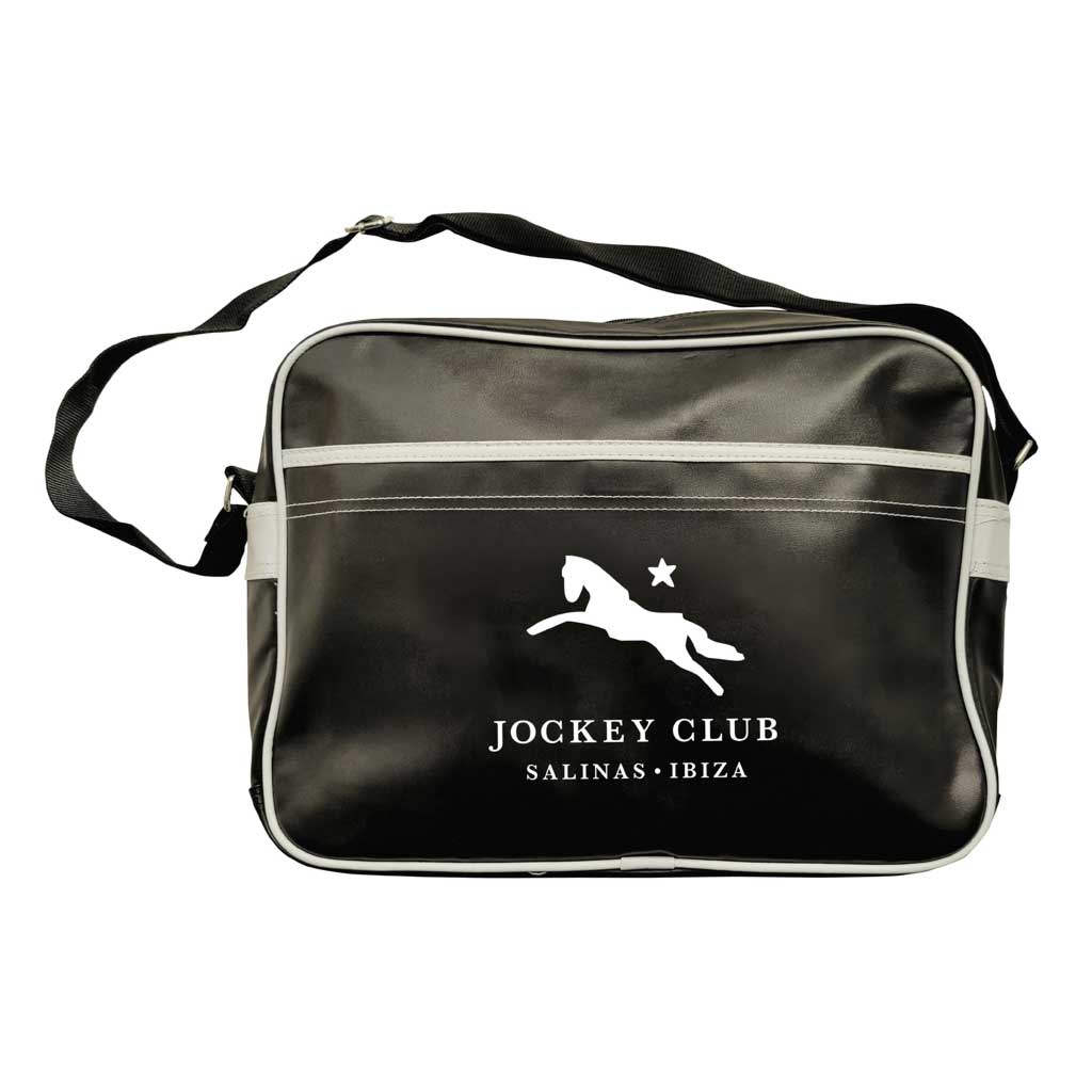 Jockey Club Salinas Ibiza White Logo Retro Messenger Bag-Jockey Club Salinas Ibiza Store