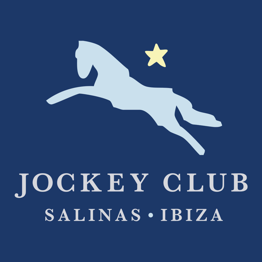 Jockey Club EST 1993 Light Blue And Yellow Text Vintage Canvas Backpack-Jockey Club Salinas Ibiza Store