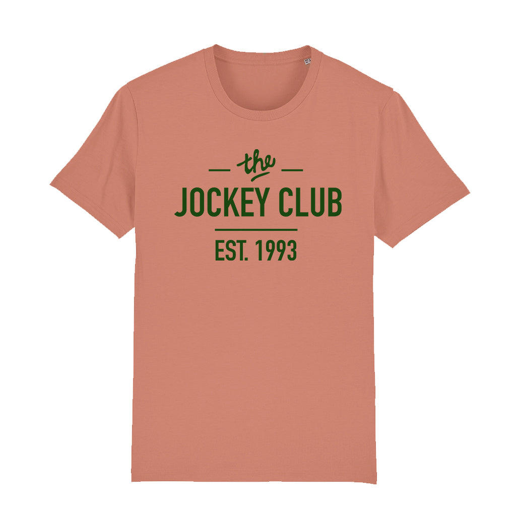 Jockey Club The Jockey Club Est 1993 Dark Green Text Men's Organic T-Shirt-Jockey Club Salinas Ibiza Store