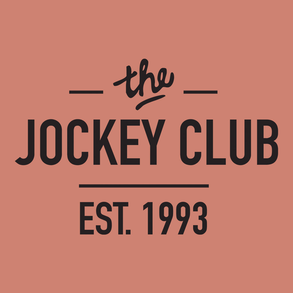 Jockey Club The Jockey Club Est 1993 Black Text Men's Organic T-Shirt-Jockey Club Salinas Ibiza Store