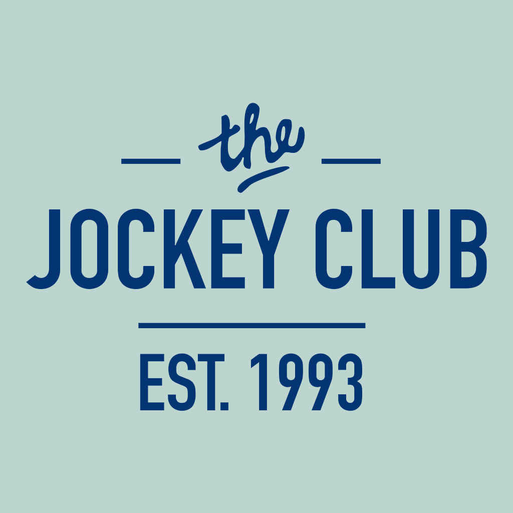 Jockey Club The Jockey Club Est 1993 Royal Blue Text Men's Organic T-Shirt-Jockey Club Salinas Ibiza Store