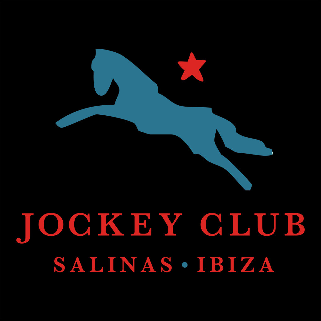 Jockey Club Salinas Ibiza Dark Turquoise And Red Logo Men's Organic T-Shirt-Jockey Club Salinas Ibiza Store