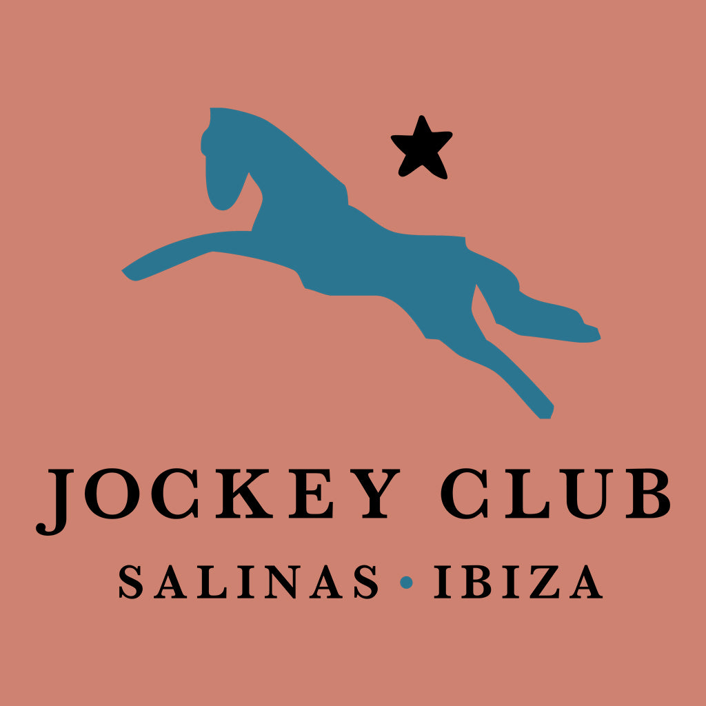 Jockey Club Salinas Ibiza Dark Turquoise And Black Logo Men's Organic T-Shirt-Jockey Club Salinas Ibiza Store