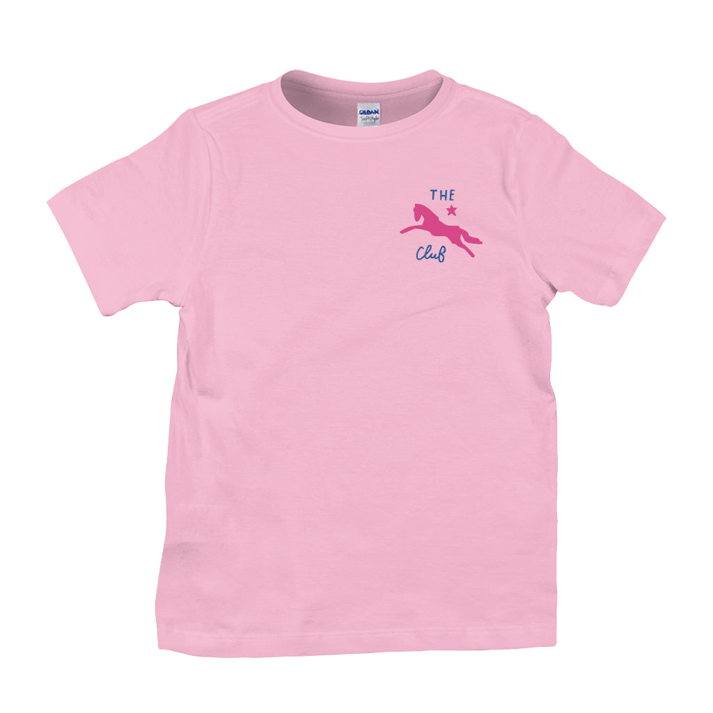 Jockey Club The Club Pink Logo Kid's T-Shirt-Jockey Club Salinas Ibiza Store
