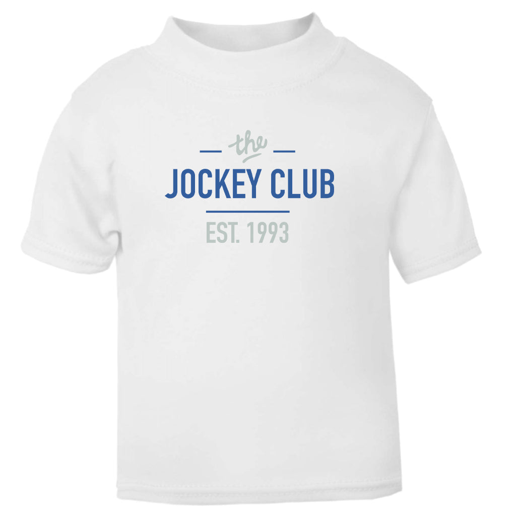 Jockey Club The Jockey Club Est 1993 Blue Text Baby T-Shirt-Jockey Club Salinas Ibiza Store